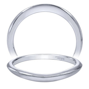 Taryn 14 Karat White Gold Curved Wedding Band TW10223W4JJJ