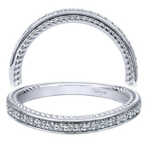 Taryn 14 Karat White Gold Matching Curved Wedding Band TW10237W44JJ