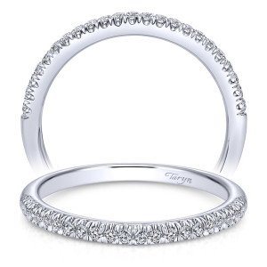 Taryn 14 Karat White Gold Curved Wedding Band TW10250W44JJ