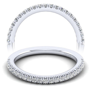 Taryn 14 Karat White Gold Matching Curved Wedding Band TW10252W44JJ