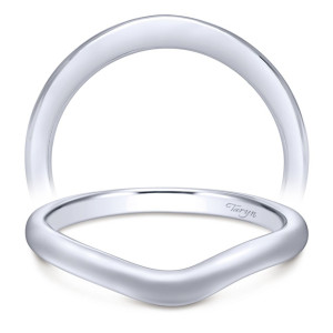 Taryn 14 Karat White Gold Matching Curved Wedding Band TW10257W4JJJ