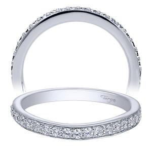 Taryn 14 Karat White Gold Curved Wedding Band TW10267W44JJ