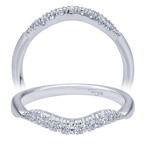 Taryn 14 Karat White Gold Curved Wedding Band TW10292W44JJ