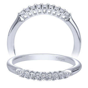 Taryn 14 Karat White Gold Straight Wedding Band TW10303W44JJ