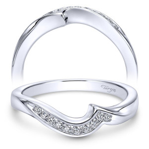 Taryn 14 Karat White Gold Curved Wedding Band TW10307W44JJ