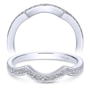 Taryn 14 Karat White Gold Curved Wedding Band TW10315W44JJ