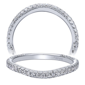 Taryn 14 Karat White Gold Curved Wedding Band TW10421W44JJ