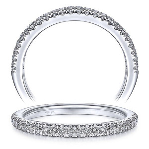 Taryn 14 Karat White Gold Matching Straight Wedding Band TW10439O8W44JJ