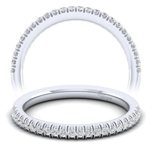 Taryn 14 Karat White Gold Straight Wedding Band TW10439W44JJ