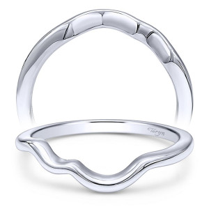 Taryn 14 Karat White Gold Curved Wedding Band TW10449W4JJJ