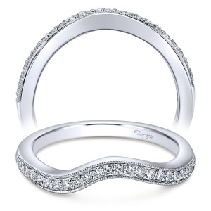 Taryn 14 Karat White Gold Curved Wedding Band TW10473W44JJ