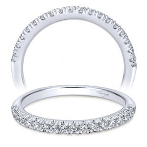 Taryn 14 Karat White Gold Straight Wedding Band TW10483W44JJ