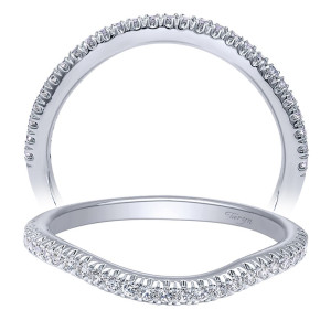 Taryn 14 Karat White Gold Curved Wedding Band TW10491W44JJ
