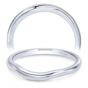 Taryn 14 Karat White Gold Curved Wedding Band TW10499W4JJJ