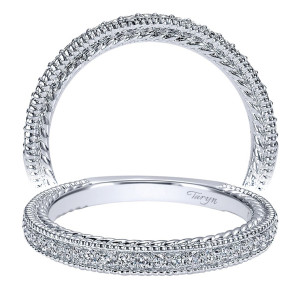 Taryn 14 Karat White Gold Straight Wedding Band TW10501W44JJ