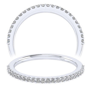 Taryn 14 Karat White Gold Matching Straight Wedding Band TW10693W44JJ