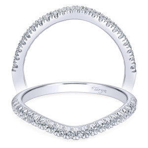Taryn 14 Karat White Gold Curved Wedding Band TW10754W44JJ