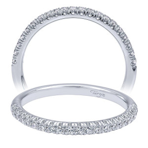 Taryn 14 Karat White Gold Straight Wedding Band TW10769W44JJ