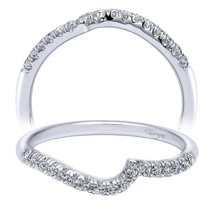Taryn 14 Karat White Gold Curved Wedding Band TW10780W44JJ