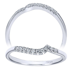 Taryn 14 Karat White Gold Curved Wedding Band TW10781W44JJ