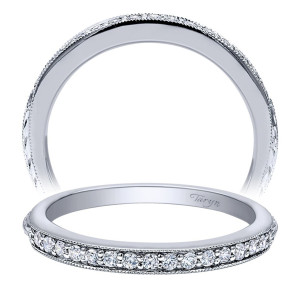 Taryn 14 Karat White Gold Straight Wedding Band TW10906W44JJ