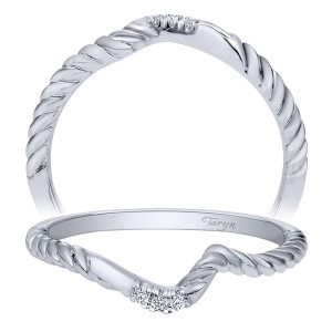 Taryn 14 Karat White Gold Curved Wedding Band TW10944W44JJ