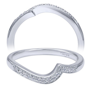 Taryn 14 Karat White Gold Curved Wedding Band TW10948W44JJ
