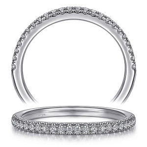 Taryn 14 Karat White Gold Straight Wedding Band TW10951R8W44JJ