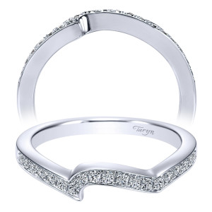 Taryn 14 Karat White Gold Curved Wedding Band TW11095W44JJ