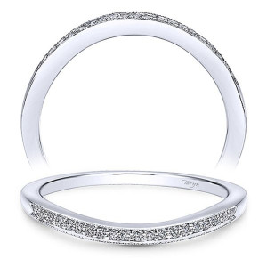 Taryn 14 Karat White Gold Matching Curved Wedding Band TW11721C6W44JJ
