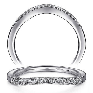 Taryn 14 Karat White Gold Matching Curved Wedding Band TW11721O4W44JJ