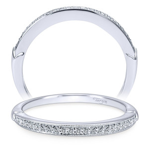 Taryn 14 Karat White Gold Curved Wedding Band TW11746R4W44JJ