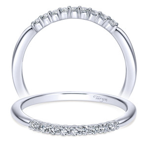 Taryn 14 Karat White Gold Straight Wedding Band TW11751R3W44JJ