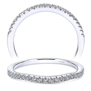 Taryn 14 Karat White Gold Matching Curved Wedding Band TW11794R3W44JJ