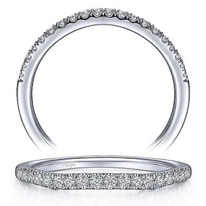 Taryn 14 Karat White Gold Matching Curved Wedding Band TW11794S3W44JJ