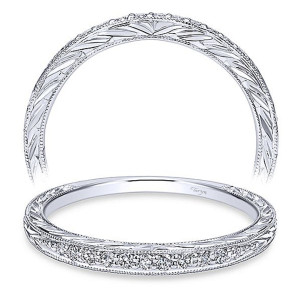 Taryn 14 Karat White Gold Matching Straight Wedding Band TW11827C6W44JJ