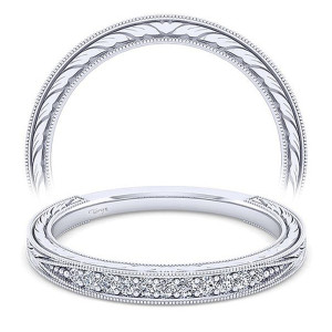 Taryn 14 Karat White Gold Matching Straight Wedding Band TW11827M6W44JJ