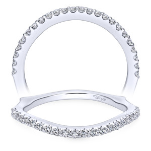 Taryn 14 Karat White Gold Curved Wedding Band TW11829R6W44JJ