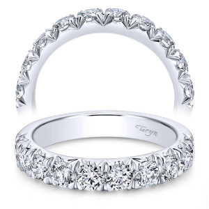 Taryn 18 Karat White Gold Round Straight Wedding Band TW11986R8W83JJ