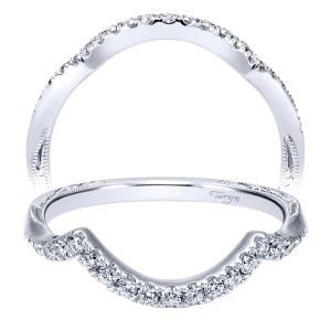 Taryn 14 Karat White Gold Curved Wedding Band TW12004R4W44JJ