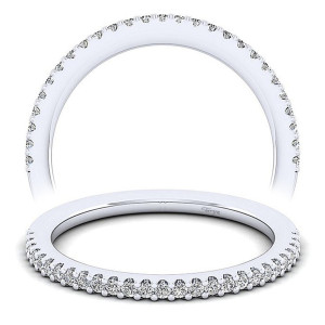 Taryn 14 Karat White Gold Matching Straight Wedding Band TW12246W44JJ
