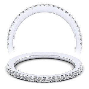 Taryn 14 Karat White Gold Matching Straight Wedding Band TW12248W44JJ