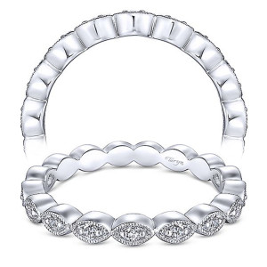 Taryn 14 Karat White Gold Matching Straight Wedding Band TW13910R4W44JJ