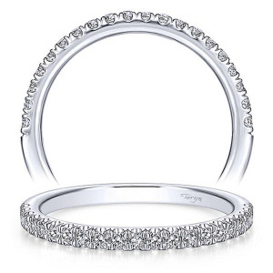 Taryn 14 Karat White Gold Matching Straight Wedding Band TW14051R4W44JJ