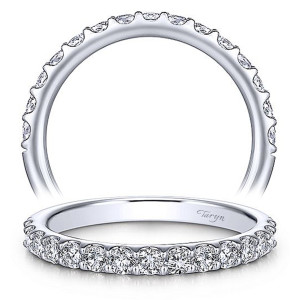 Taryn 14 Karat White Gold Matching Straight Wedding Band TW14071R6W44JJ