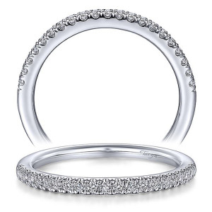 Taryn 14 Karat White Gold Matching Straight Wedding Band TW14424R4W44JJ