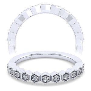 Taryn 14 Karat White Gold Matching Wedding Band TW14429E4W44JJ