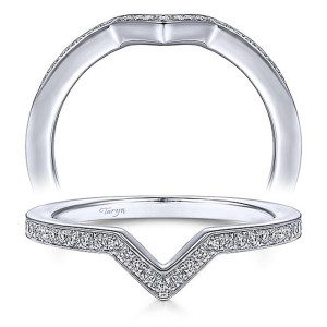 Taryn 14 Karat White Gold Matching Curved Wedding Band TW14647R6W44JJ
