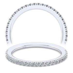 Taryn 14 Karat White Gold Matching Straight Wedding Band TW14719R4W44JJ