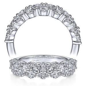 Taryn 14 Karat White Gold Matching Straight Wedding Band TW14732R6W44JJ